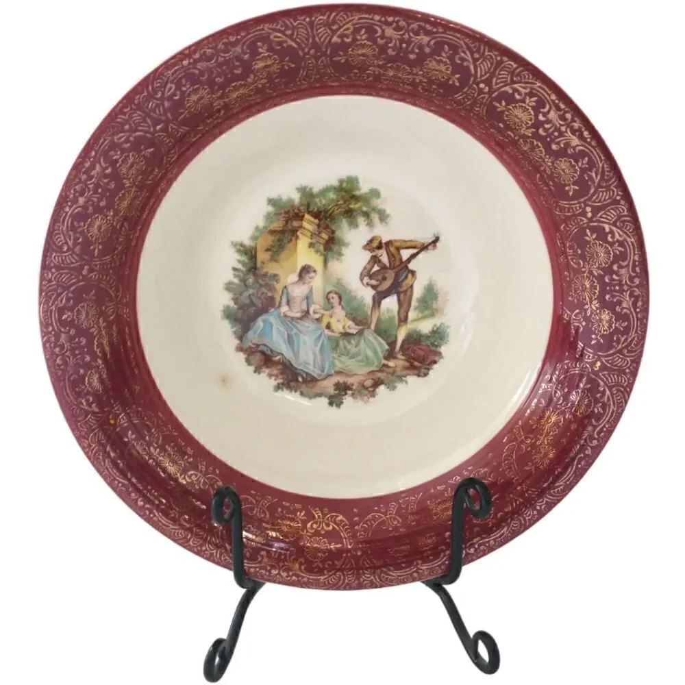 Sebring Pottery SERENADE Serving‎ Bowl Courting Couple Dish Romantic Victorian